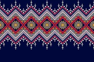 disegno etnico senza cuciture ikat. tappeto in tessuto azteco ornamenti mandala decorazioni tessili carta da parati. motivo tribale boho nativo della Turchia ricamo tradizionale vettore