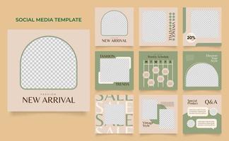 promozione della vendita di moda banner modello di social media vettore