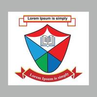 icona simbolo del segno del logo del libro di istruzione, design del logo dell'università. vettore