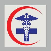 logo medico icona sanitaria ospedale vettore