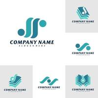 set di modello di progettazione del logo di lettera js. vettore di concetto iniziale del logo js. emblema, simbolo creativo, icona