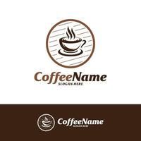 modello di progettazione logo caffè. vettore di concetto di logo del caffè. simbolo dell'icona creativa