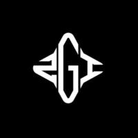 zgi lettera logo design creativo con grafica vettoriale