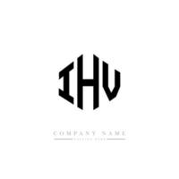 design del logo della lettera ihv con forma poligonale. design del logo a forma di poligono e cubo ihv. ihv esagono logo modello vettoriale colori bianco e nero. monogramma ihv, logo aziendale e immobiliare.