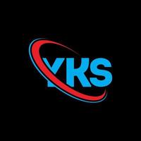 logo yks. yk lettera. design del logo della lettera yks. iniziali yks logo collegate con cerchio e logo monogramma maiuscolo. tipografia yks per il marchio tecnologico, commerciale e immobiliare. vettore