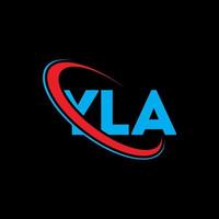 il logo la lettera. design del logo della lettera yla. iniziali logo yla collegate con cerchio e logo monogramma maiuscolo. tipografia yla per il marchio tecnologico, commerciale e immobiliare. vettore