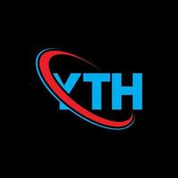 yesimo logo. 7a lettera. yth lettera logo design. iniziali yth logo collegate con cerchio e logo monogramma maiuscolo. yth tipografia per il marchio tecnologico, commerciale e immobiliare. vettore