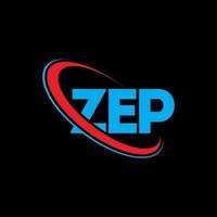 logo zep. lettera zep. design del logo della lettera zep. iniziali zep logo collegate con cerchio e logo monogramma maiuscolo. tipografia zep per il marchio tecnologico, commerciale e immobiliare. vettore