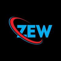 zew logo. zew lettera. zew lettera logo design. iniziali zew logo collegate con cerchio e logo monogramma maiuscolo. tipografia zew per il marchio tecnologico, commerciale e immobiliare. vettore