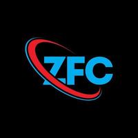 logo zfc. lettera zfc. design del logo della lettera zfc. iniziali zfc logo collegate con cerchio e logo monogramma maiuscolo. tipografia zfc per il marchio tecnologico, commerciale e immobiliare. vettore