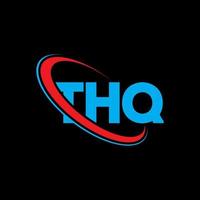 thq logo. q lettera. thq lettera logo design. iniziali thq logo collegate con cerchio e logo monogramma maiuscolo. thq tipografia per la tecnologia, il business e il marchio immobiliare. vettore