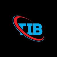 logo tib. lettera tib. design del logo della lettera tib. iniziali logo tib legate da cerchio e logo monogramma maiuscolo. tipografia tib per il marchio tecnologico, commerciale e immobiliare. vettore