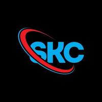 logo skc. lettera skc. skc lettera logo design. iniziali skc logo collegate con cerchio e logo monogramma maiuscolo. tipografia skc per il marchio tecnologico, commerciale e immobiliare. vettore