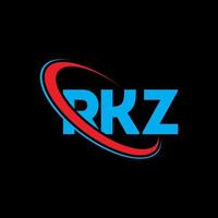 logo rkz. lettera rkz. design del logo della lettera rkz. iniziali logo rkz collegate con cerchio e logo monogramma maiuscolo. tipografia rkz per il marchio tecnologico, commerciale e immobiliare. vettore