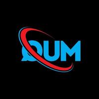 qum logo. qm lettera. qm lettera logo design. iniziali qum logo legate da cerchio e logo monogramma maiuscolo. tipografia qum per il marchio tecnologico, commerciale e immobiliare. vettore