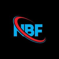logo nbf. lettera nbf. design del logo della lettera nbf. iniziali logo nbf legate a cerchio e logo monogramma maiuscolo. tipografia nbf per il marchio tecnologico, commerciale e immobiliare. vettore