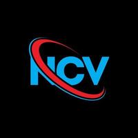 logo ncv. lettera nv. design del logo della lettera ncv. iniziali logo ncv legate da cerchio e logo monogramma maiuscolo. tipografia ncv per marchio tecnologico, aziendale e immobiliare. vettore