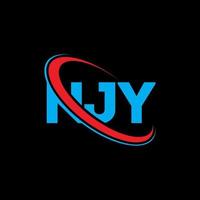 logo njy. njy lettera. design del logo della lettera njy. iniziali logo njy collegate con cerchio e logo monogramma maiuscolo. tipografia njy per il marchio tecnologico, commerciale e immobiliare. vettore