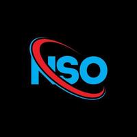 nso logo. nso lettera. design del logo della lettera nso. iniziali nso logo collegate con cerchio e logo monogramma maiuscolo. tipografia nso per il marchio tecnologico, commerciale e immobiliare. vettore