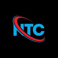 logo ntc. lettera ntc. design del logo della lettera ntc. iniziali logo ntc legate da cerchio e logo monogramma maiuscolo. tipografia ntc per il marchio tecnologico, aziendale e immobiliare. vettore