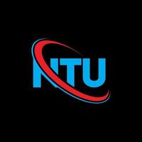 ntu logo. ntu lettera. design del logo della lettera ntu. iniziali ntu logo legate da cerchio e logo monogramma maiuscolo. tipografia ntu per il marchio tecnologico, commerciale e immobiliare. vettore