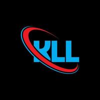 logo kll. lettera kll. design del logo della lettera kll. iniziali logo kll legate a cerchio e logo monogramma maiuscolo. tipografia kll per il marchio tecnologico, commerciale e immobiliare. vettore