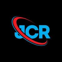 logo jcr. lettera jcr. design del logo della lettera jcr. iniziali logo jcr collegate con cerchio e logo monogramma maiuscolo. tipografia jcr per il marchio tecnologico, commerciale e immobiliare. vettore