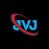 logo jvj. lettera jvj. design del logo della lettera jvj. iniziali jvj logo collegate con cerchio e logo monogramma maiuscolo. tipografia jvj per il marchio tecnologico, commerciale e immobiliare. vettore