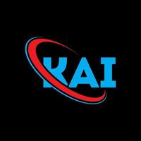 logo Kai. lettera kai. design del logo della lettera kai. iniziali logo kai legate a cerchio e logo monogramma maiuscolo. tipografia kai per il marchio tecnologico, commerciale e immobiliare. vettore