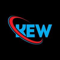 kew logo. lettera kew. disegno del logo della lettera kew. iniziali kew logo collegate con cerchio e logo monogramma maiuscolo. tipografia kew per il marchio tecnologico, commerciale e immobiliare. vettore