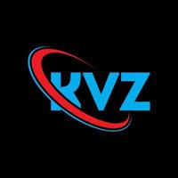logo kvz. lettera kvz. design del logo della lettera kvz. iniziali logo kvz collegate con cerchio e logo monogramma maiuscolo. tipografia kvz per il marchio tecnologico, commerciale e immobiliare. vettore