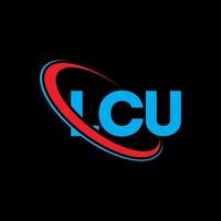 logo lcu. lettera lcu. design del logo della lettera lcu. iniziali lcu logo collegate con cerchio e logo monogramma maiuscolo. tipografia lcu per il marchio tecnologico, commerciale e immobiliare. vettore