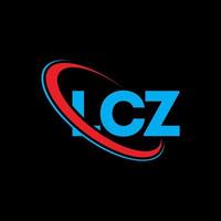 logo lcz. lettera lcz. design del logo della lettera lcz. iniziali logo lcz legate a cerchio e logo monogramma maiuscolo. tipografia lcz per il marchio tecnologico, commerciale e immobiliare. vettore