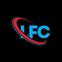 logo FFC. lettera LFC. design del logo della lettera lfc. iniziali logo lfc collegate con cerchio e logo monogramma maiuscolo. tipografia lfc per marchio tecnologico, commerciale e immobiliare. vettore