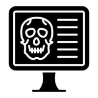 icona del glifo violato dal computer vettore