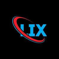 logo lix. lettera lix. design del logo della lettera lix. iniziali logo lix collegate con cerchio e logo monogramma maiuscolo. tipografia lix per il marchio tecnologico, commerciale e immobiliare. vettore