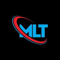 logo mlt. lettera ml. design del logo della lettera mlt. iniziali logo mlt legate da cerchio e logo monogramma maiuscolo. tipografia mlt per marchio tecnologico, commerciale e immobiliare. vettore