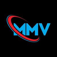 logo mmv. lettera mmv. design del logo della lettera mmv. iniziali logo mmv legate a cerchio e logo monogramma maiuscolo. tipografia mmv per marchio tecnologico, commerciale e immobiliare. vettore