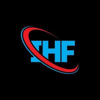 logo ihf. lettera hf. design del logo della lettera ihf. iniziali logo ihf legate a cerchio e logo monogramma maiuscolo. tipografia ihf per il marchio tecnologico, commerciale e immobiliare. vettore