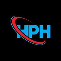 logo hph. lettera hph. design del logo della lettera hph. iniziali logo hph collegate con cerchio e logo monogramma maiuscolo. tipografia hph per il marchio tecnologico, commerciale e immobiliare. vettore