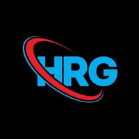 logo hrg. lettera hrg. design del logo della lettera hrg. iniziali hrg logo collegate con cerchio e logo monogramma maiuscolo. tipografia hrg per il marchio tecnologico, commerciale e immobiliare. vettore