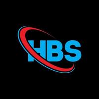 logo hbs. lettera hb. design del logo della lettera hbs. iniziali logo hbs collegate con cerchio e logo monogramma maiuscolo. tipografia hbs per il marchio tecnologico, commerciale e immobiliare. vettore