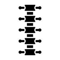 icona del glifo della colonna vertebrale dorsale vettore