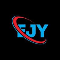 ejy logo. ejy lettera. ejy lettera logo design. iniziali ejy logo collegate con cerchio e logo monogramma maiuscolo. ejy tipografia per il marchio tecnologico, commerciale e immobiliare. vettore