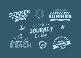 Beach Summer Adventure Vector etichette