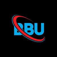 logo bbu. bbu lettera. design del logo della lettera bbu. iniziali bbu logo collegate con cerchio e logo monogramma maiuscolo. tipografia bbu per il marchio tecnologico, commerciale e immobiliare. vettore
