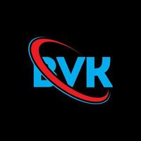 logo bvk. lettera bvk. design del logo della lettera bvk. iniziali bvk logo collegate con cerchio e logo monogramma maiuscolo. tipografia bvk per il marchio tecnologico, commerciale e immobiliare. vettore