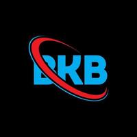 logo bk. lettera bk. design del logo della lettera bkb. iniziali bkb logo collegate con cerchio e logo monogramma maiuscolo. tipografia bkb per marchio tecnologico, commerciale e immobiliare. vettore
