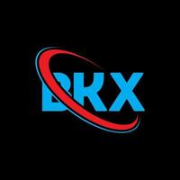 logo bkx. lettera bkx. design del logo della lettera bkx. iniziali bkx logo collegate con cerchio e logo monogramma maiuscolo. tipografia bkx per il marchio tecnologico, commerciale e immobiliare. vettore