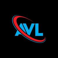 logo av. lettera avl. design del logo della lettera avl. iniziali avl logo collegate con cerchio e logo monogramma maiuscolo. tipografia avl per il marchio tecnologico, commerciale e immobiliare. vettore